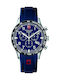 Swiss Alpine Military by Grovana Watch Chronograph Battery with Blue Rubber Strap 1746.9835SAM