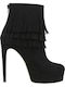 Wildleder Stiefeletten Damen Schwarz