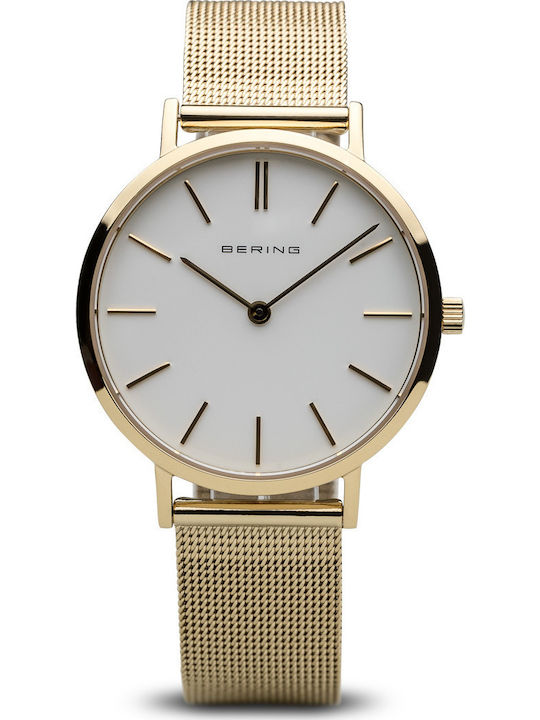 Bering Time Women's Watch with Gold Metal Bracelet