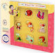 Wooden Kids Peg Puzzle Colorful Insects for 2+ Years 9pcs Anelixi