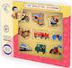 Wooden Kids Peg Puzzle Colorful Transport I for 2+ years+ Years 9pcs Anelixi