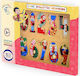 Wooden Kids Peg Puzzle Colored Numbers with Clown for 2+ Years 10pcs Anelixi