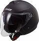 LS2 OF573 Twister II Solid Matt Black Motorradhelm Jet ECE 22.05 1100gr KR00224