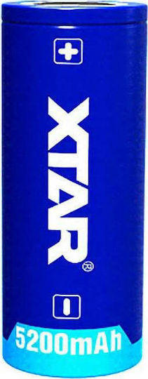 XTAR Επαναφορτιζόμενη Μπαταρία 26650 Li-ion 5200mAh 3.7V 1τμχ