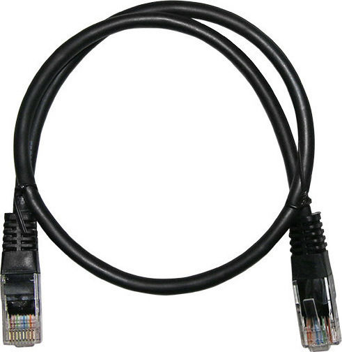 Adeleq U/UTP Cat.5e (Gigabit) Καλώδιο Δικτύου Ethernet 20m Μαύρο