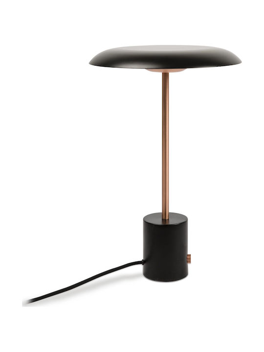 Faro Barcelona Hoshi Metal Table Lamp LED with Black Shade and Base