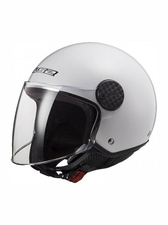 LS2 Sphere Lux OF558 Solid Jet Helmet ECE 22.05 1000gr White KR00238