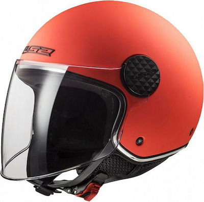 LS2 Sphere Lux OF558 Solid Matt Fluo Orange Motorradhelm Jet ECE 22.05 1000gr 30558 50 51