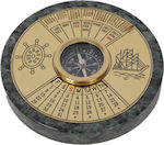Ημερολόγιο 100ετών και πυξίδα σε μπρούντζινο χρώμα διαμέτρου 11,5cm LCN 450