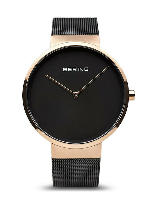 Bering Time Uhr Batterie mit Schwarz Metallarmband 14539-166