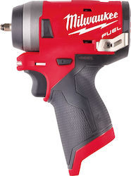 Milwaukee M12 FIW14-0 Brushless Impact Wrench Battery 12V Solo with Socket 1/4"