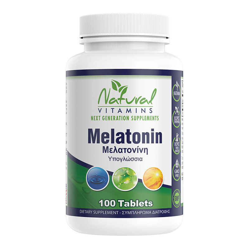 Natural Vitamins Melatonin 1mg Συμπλήρωμα για τον Ύπνο 100 ταμπλέτες