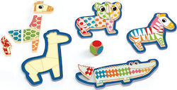 Wooden Kids Peg Puzzle Bingonimo 24pcs Djeco