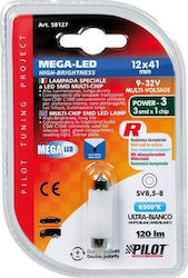 Lampa Λάμπα Αυτοκινήτου Mega-Led Hi-Power 3 C5W LED 6500K Ψυχρό Λευκό 9-32V 1τμχ