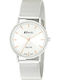 Ravel Deluxe Timeless Men's Watch 38mm Battery with Silver Metal Bracelet