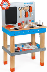 Janod Kids Workbench Brico Kids Diy Giant Magnetic Workbench made of Wood 52 cm. J06477