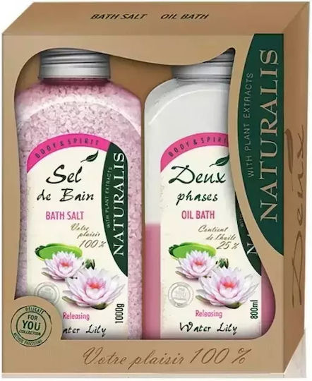 Naturalis Water Lily Bath Salts and Two Phase Bath Oil Σετ Περιποίησης για Καθαρισμό Σώματος