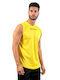 Givova One Smanicato Men's Athletic Sleeveless Blouse with V-Neck Yellow