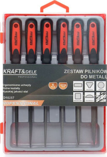 Kraft & Dele KD10287 Σετ Λίμες με Λαβή 6τμχ