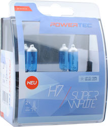 M-Tech Lamps Car & Motorcycle Powertec Super White H7 Halogen 3450K Warm White 12V 55W 2pcs