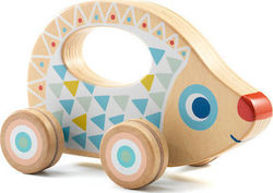 Djeco Slide Toy Τρεχαλίτσα Ξύλινη Σκαντζόχοιρος for 12++ Months