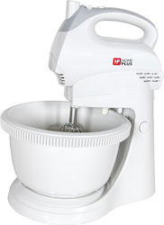 Homeplus HM702E Μίξερ με Πλαστικό Κάδο 3lt Λευκό 350W