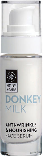Bodyfarm Donkey Milk Ενυδατικό & Αντιγηραντικό Serum Προσώπου με Γάλα Γαϊδούρας & Πεπτίδια για Θρέψη 30ml