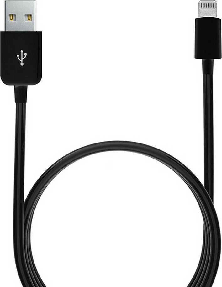 Puro Flat USB to Lightning Cable Mαύρο 0.5m (CAPLT05MTBLK) Skroutz.gr