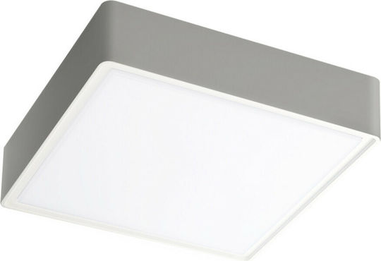 Viokef Γκρι Donousa Τετράγωνο Εξωτερικό LED Panel 24W με Θερμό Λευκό Φως 3000K 30x30εκ.