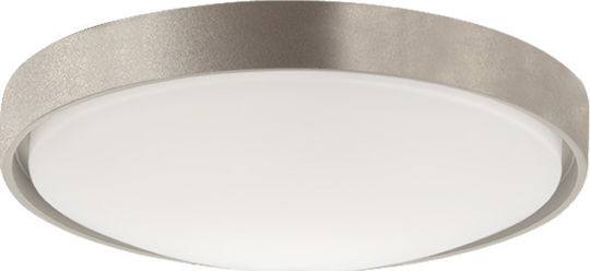 Viokef D400 Ασημί Yara Στρογγυλό Εξωτερικό LED Panel 25W με Θερμό Λευκό Φως 3000K 40εκ.