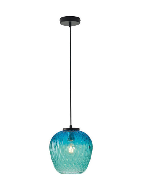 Viokef Ermina Pendant Light Suspension for Socket E27 Blue