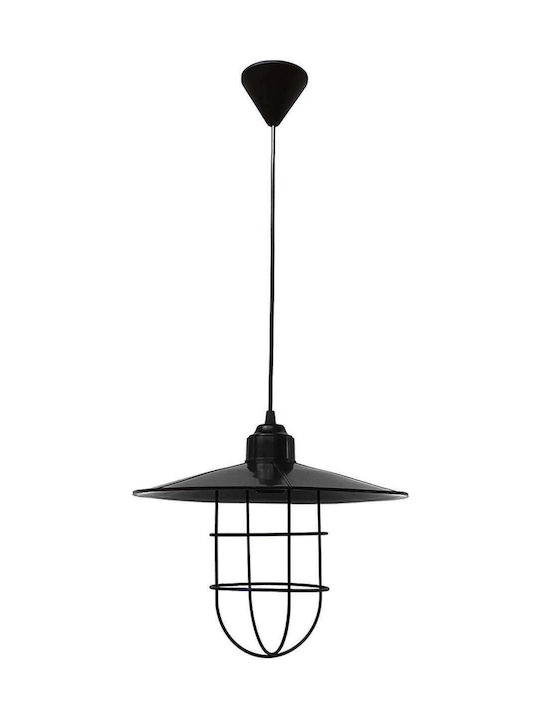 Heronia LP-190K Pendant Light Single-Light Bell for Socket E27 Black