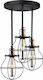 Nowodvorski Manufacture Pendant Chandelier Grid for Socket E27 Black