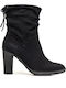 S.Oliver Wildleder Damen Chelsea Stiefeletten mit hohem Absatz Schwarz