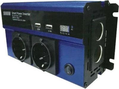 QY-7011 Inverter für Autos Modifizierte Sinuswelle 1000W zur Umwandlung von 12V DC in 220V AC mit 2xUSB