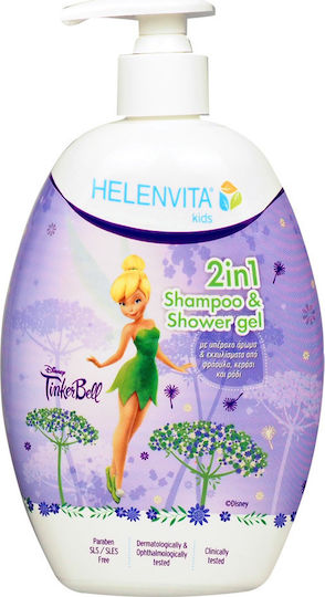 Helenvita Παιδικό Αφρόλουτρο & Σαμπουάν Kids TinkerBell με Ρόδι σε Μορφή Gel 500ml