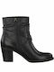 Tamaris Leather Women's Ankle Boots with Medium Heel Black 1-25351-29-001