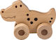 Joueco Baby Toy Rolling Animal Natural Crocodile made of Wood Crocodile