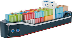 Joueco Vehicle Container Ship made of Wood for 12++ Months