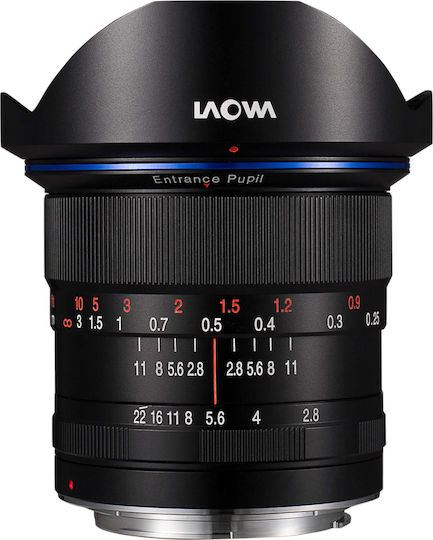 Laowa Full Frame Camera Lens 12mm f/2.8 Zero-D Wide Angle for Canon EF Mount Black