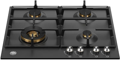 Bertazzoni P60 4L HER NE Autonomous Cooktop with Liquid Gas Burners Inox 60.2x55.2cm