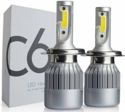 Lamps Car & Motorcycle C6 H4 LED 6000K Cold White 8-48V 36W 2pcs