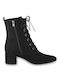 Tamaris Suede Women's Ankle Boots Black 1-25102-21-001