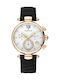 Claude Bernard Dress Code Crystals Watch Chronograph with Black Metal Bracelet