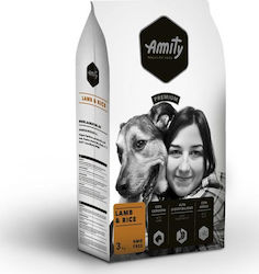 Amity Premium 3kg Trockenfutter für Hunde mit wenig Getreide mit Lamm und Reis