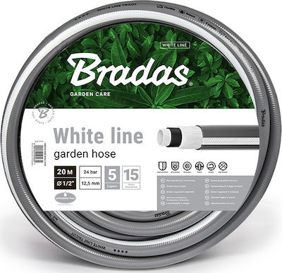 Bradas Hose Watering White Line 1/2" 20m