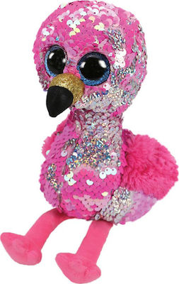 TY Plush Beanie Boos Flippable Pink Flamingo for 3+ Years 15 cm