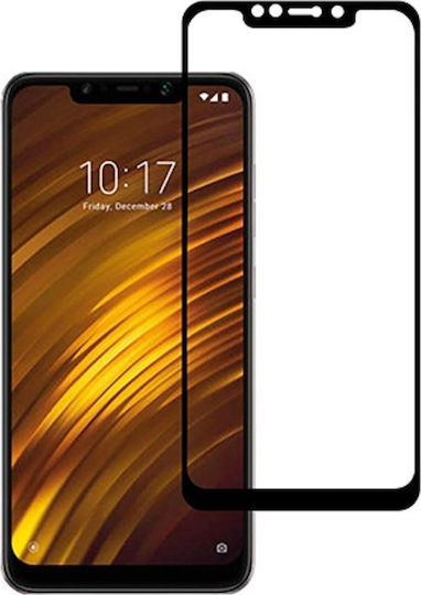 5D Full Face Tempered Glass Black (Pocophone F1)