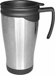 Campcool Glass Thermos Stainless Steel Silver 500ml with Mouthpiece and Handle 211-5115