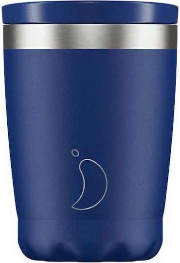 Chilly's Chilly's Coffee Cup Thermos Bottle Stainless Steel BPA Free 340ml Blue